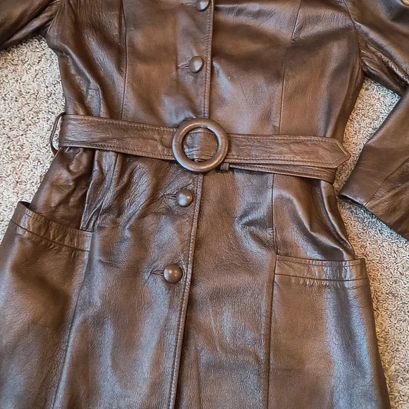 VTG Leather Trench, 16